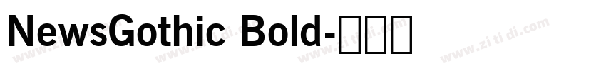NewsGothic Bold字体转换
